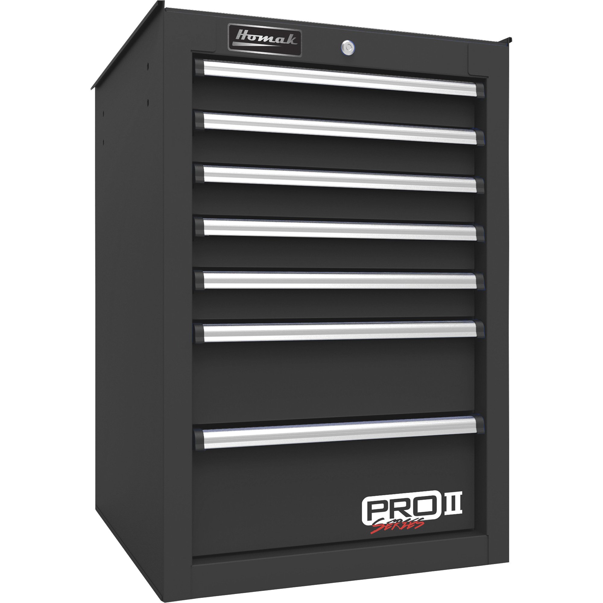 Homak 14in. Pro 2 Series 7-Drawer Side Tool Cabinet — 14.5in.W x 24.5in.D x 32.87in.H.